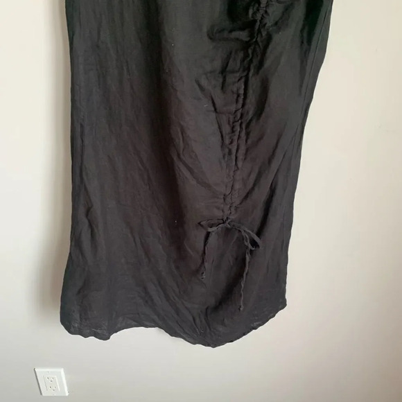 NWT Anthropologie Stateside Vivienne Linen Midi Dress In Black - Picture 5 of 8